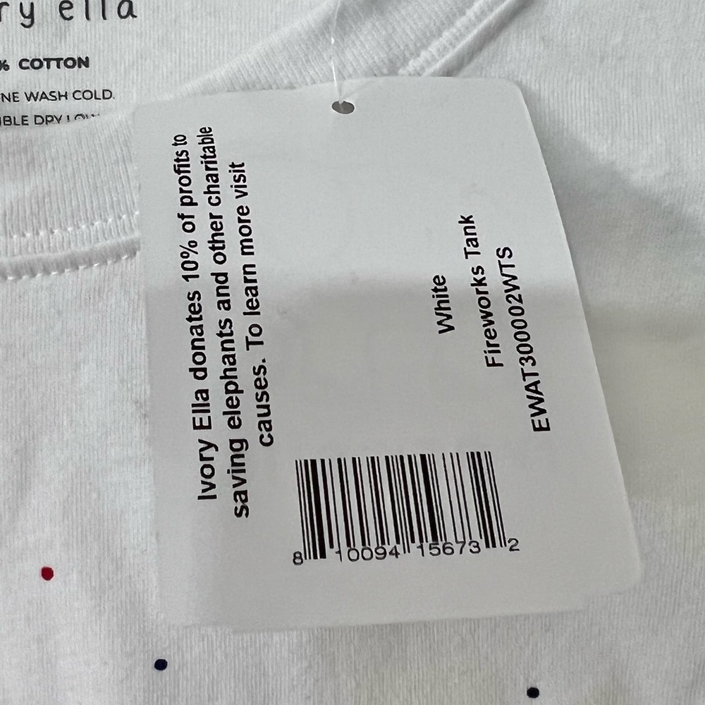 Ivory Ella Fireworks 4th of July USA Americana Elephant Tank
Top - Picture 5 of 6